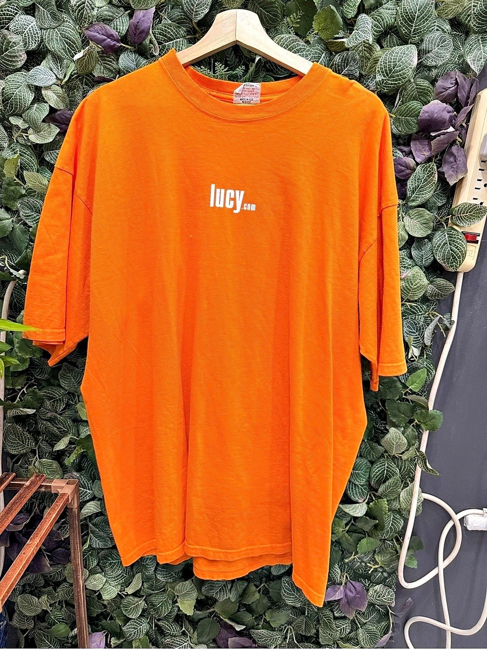 Lucy.com A&P Classic Tennis Orange Cotton Tee Size XL